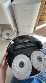 MOVA E30 Ultra robotas dulkių siurblys, automatiškai išsituštinantis, savaime išsivalantis šluostes, baltas (Naudota) - Image 7